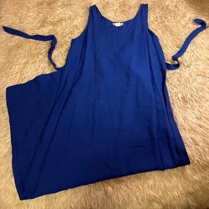 Royal blue tie-back 90s dress